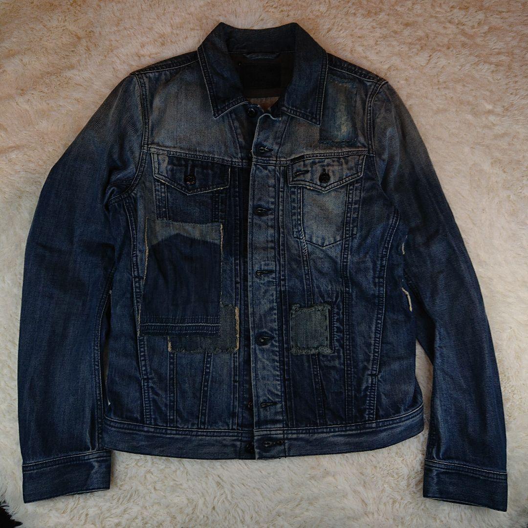 ★美品★ DIESEL ディーゼル メンズ デニムジャケット パッチワーク加工