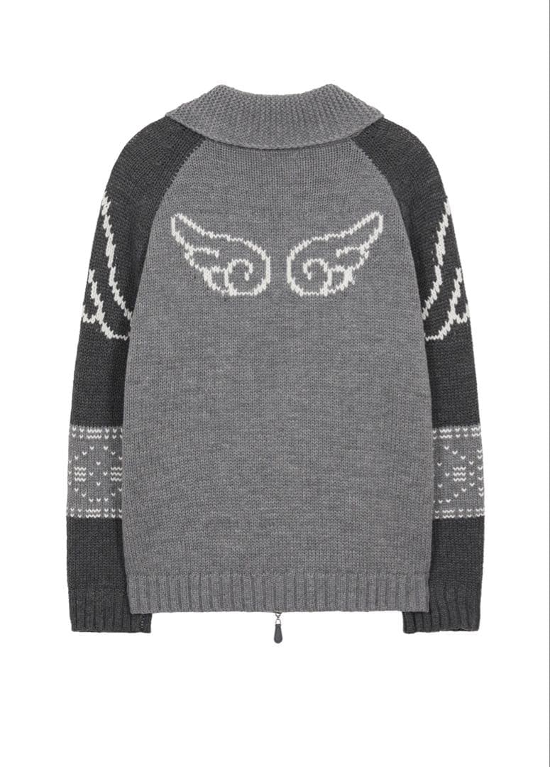 ILLIGO ANGELRING COWICHAN KNIT ZIPUP グレー