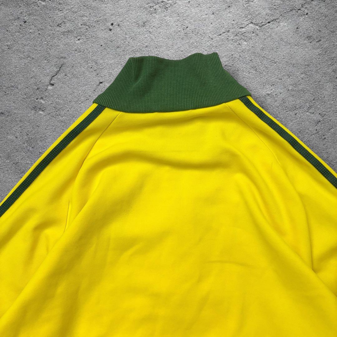 00s adidasトラックジャケットMベッケンバウアー系黄色緑ブラジルジャージ