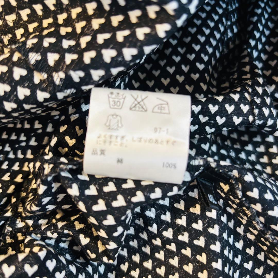 Paul Smith BLACK ハート柄ブラウス L 黒