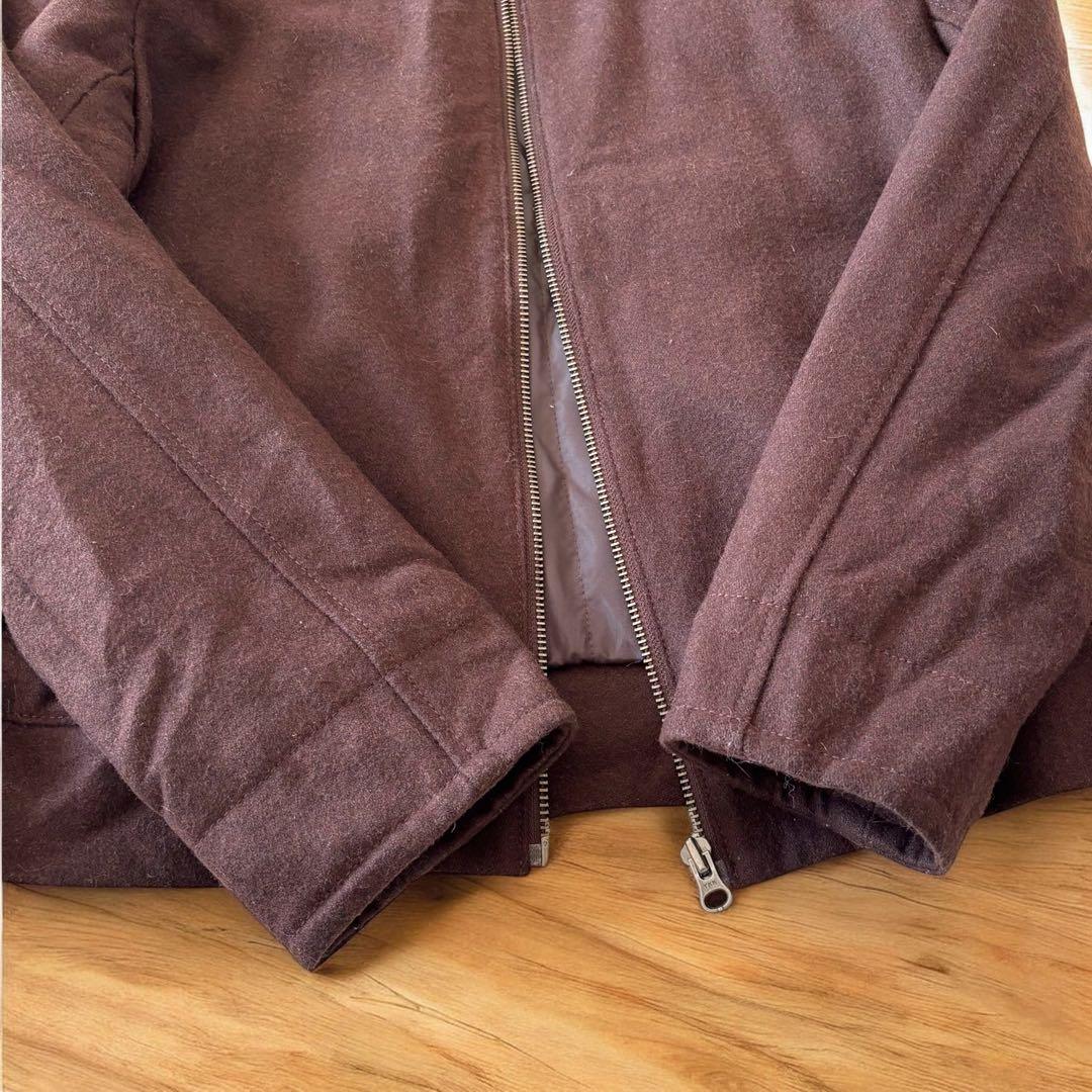 OLD GAP 襟付き メルトンウール ブルゾン ブラウン M