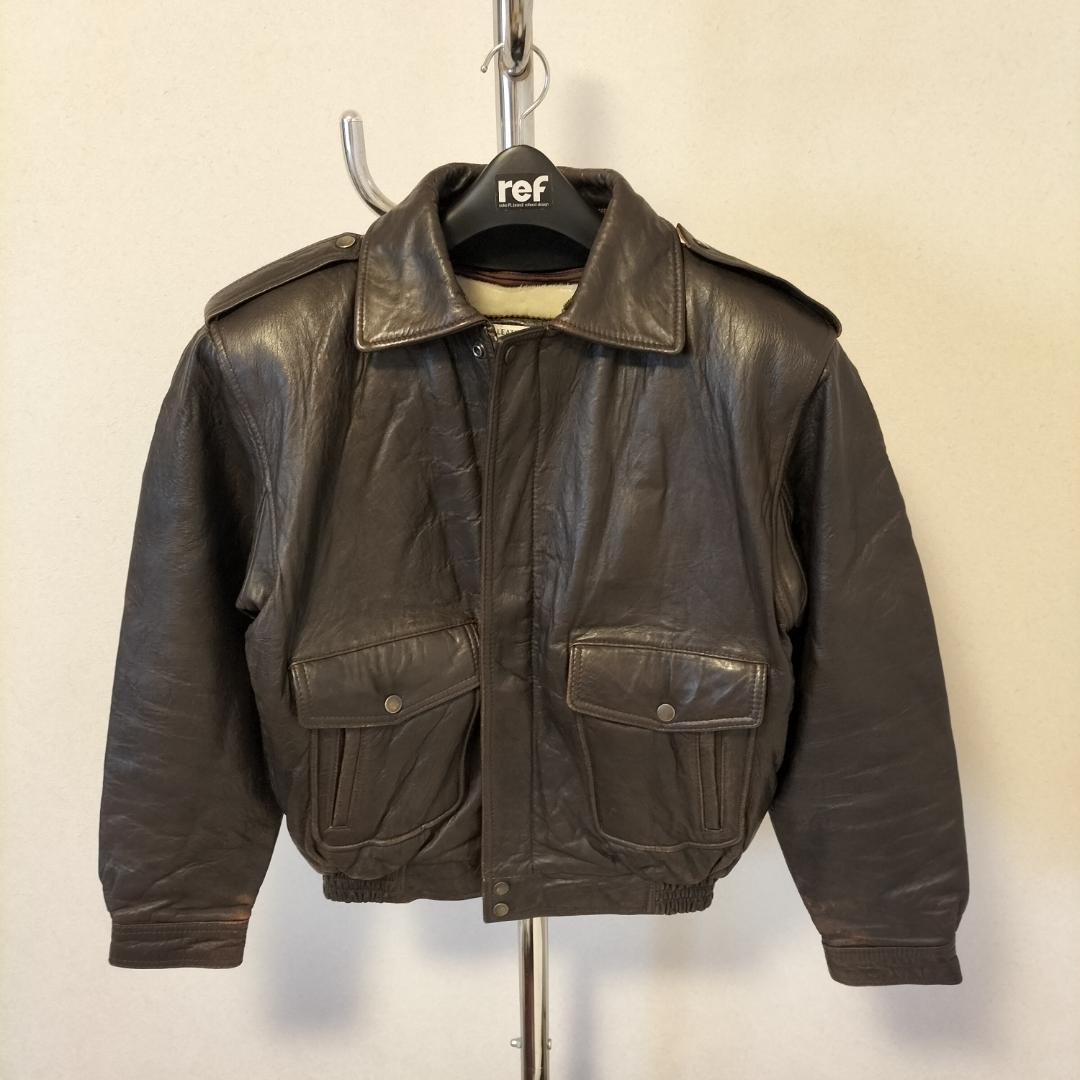 leather jacket 90s vintage ボア付き