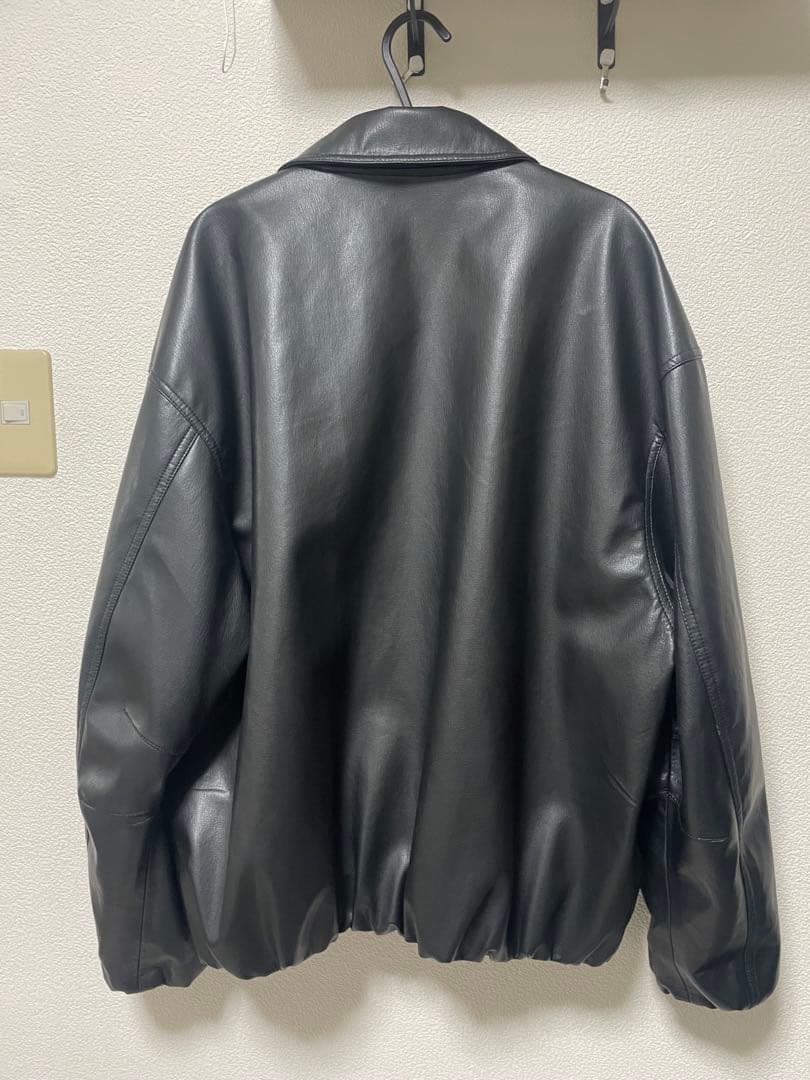 ZARA フェイクレザーボンバージャケット Lサイズ