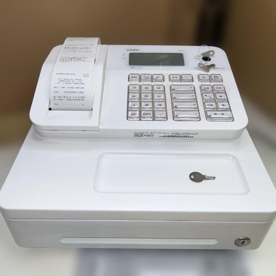 7489 CASIO SR-G3-EX-WE レジスター Bluetooth対応
