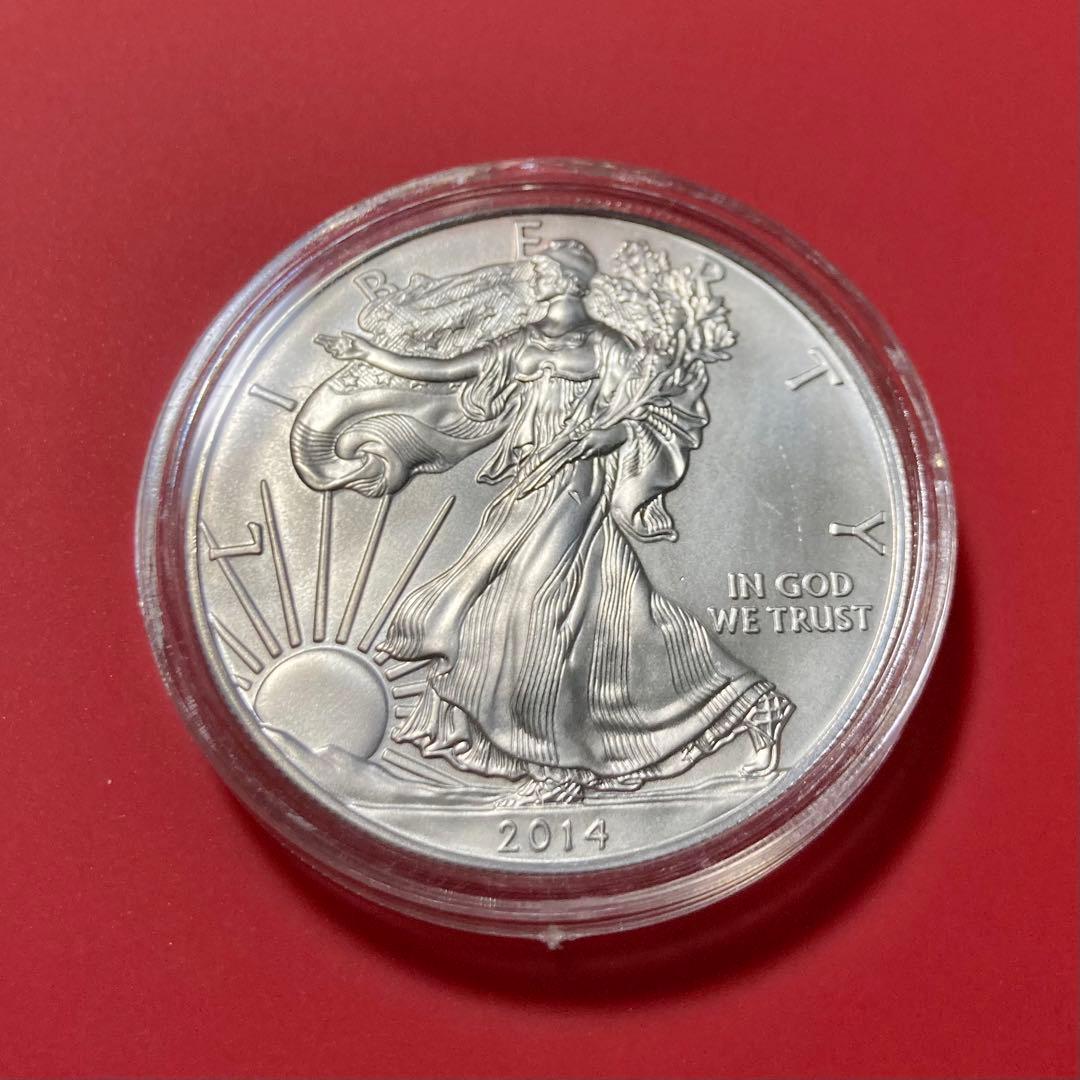アメリカ　イーグル銀貨　1オンス　31.1g　2014　ケース付