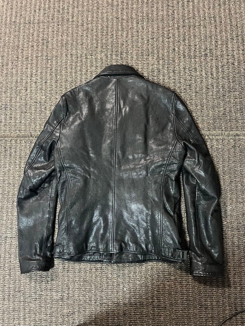 ナノ・ユニバース ウォッシュドレザーWライダースジャケット