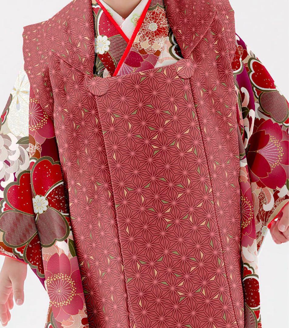 〖着画あり〗〖美品〗３歳　七五三 ブランド　着物セット　赤