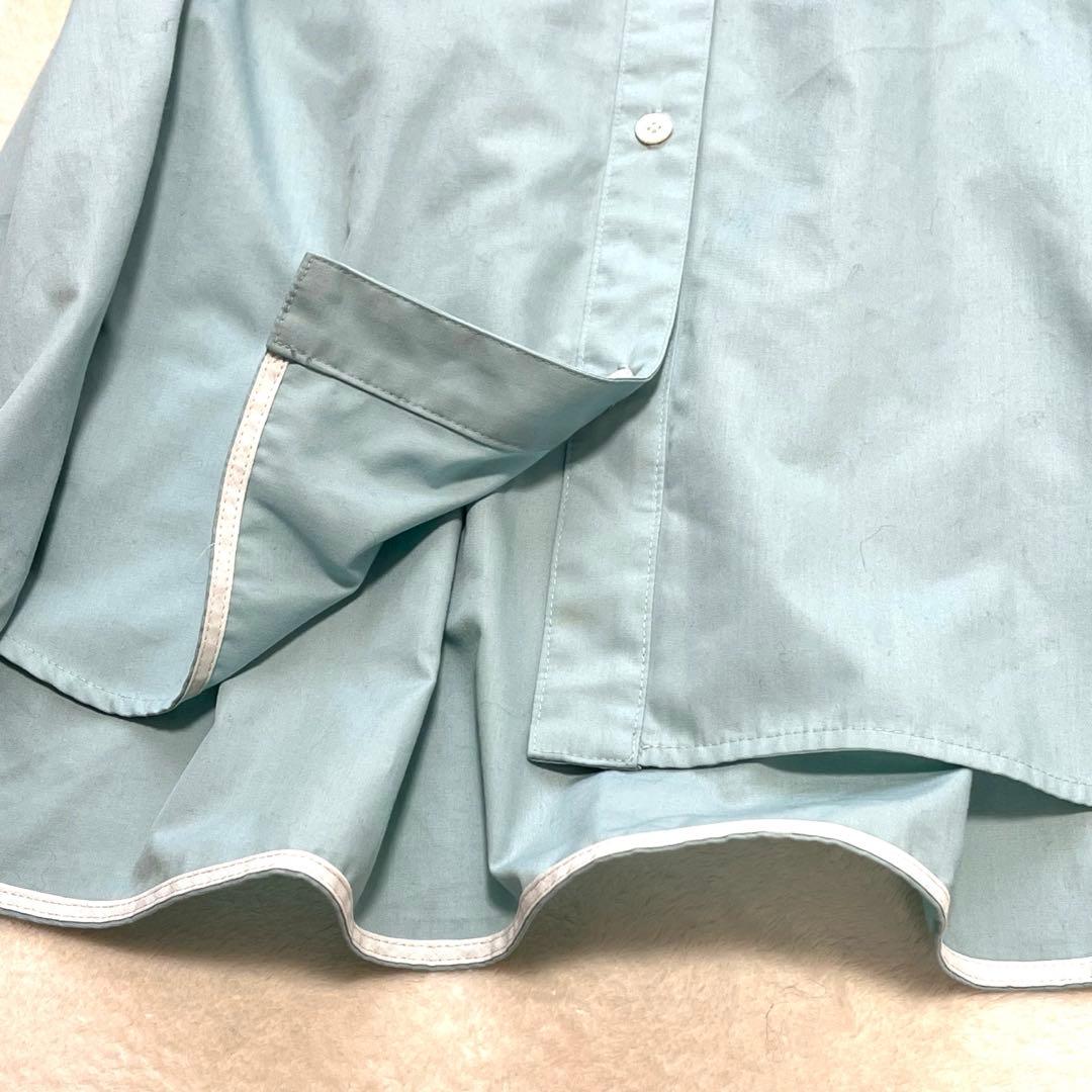 《美品》yori ヨリ　バックギャザーロングシャツ　ミントカラー