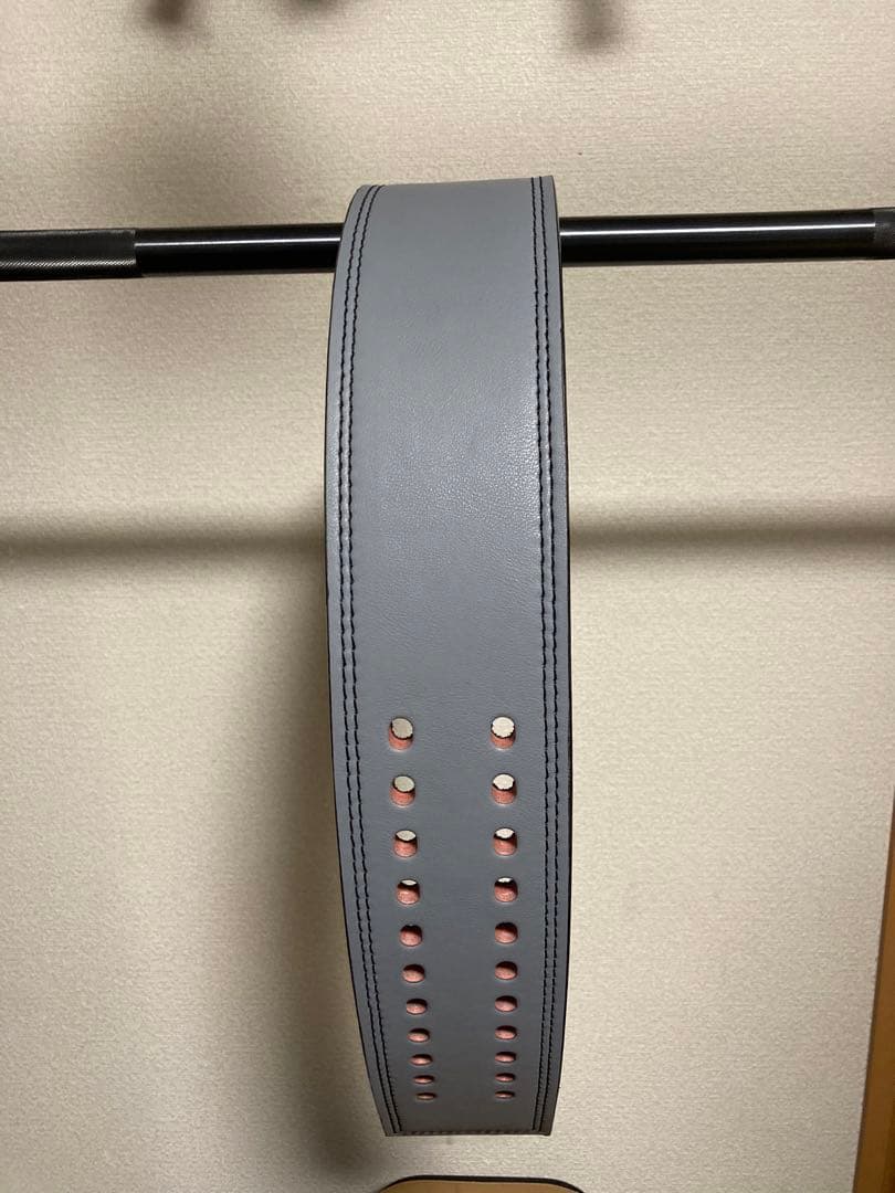 レバーアクションベルト　 本革　13ミリ厚　 Sサイズ　グレー色　SBD 鬼