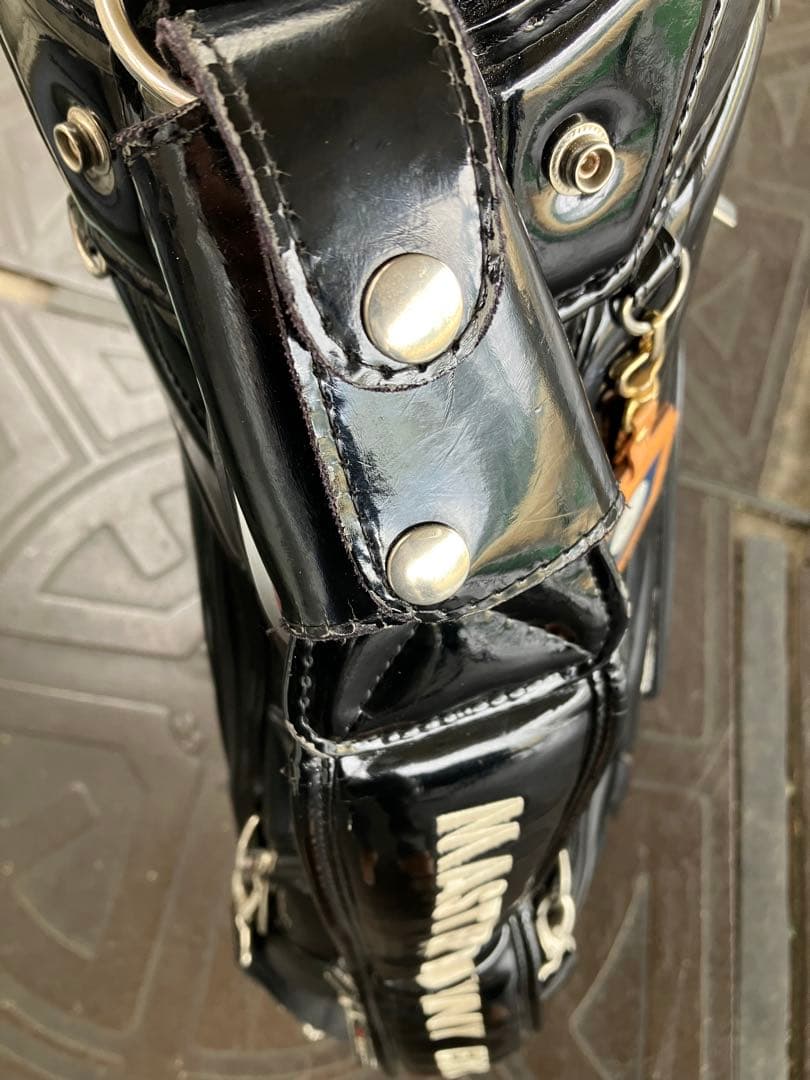 早い者勝ち　最終値下げ　中古　マスターバニー　キャディバッグ　ブラックエナメル
