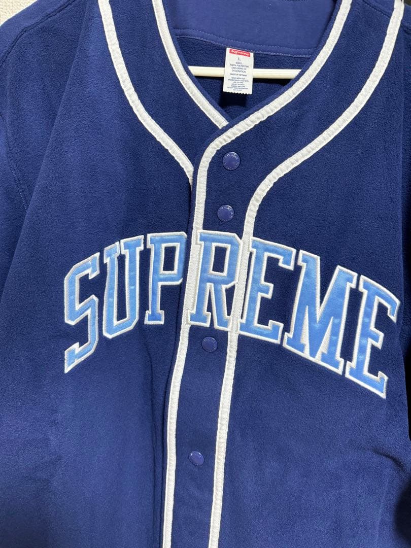 Supreme ベースボールシャツ ネイビー 新品タグ付き