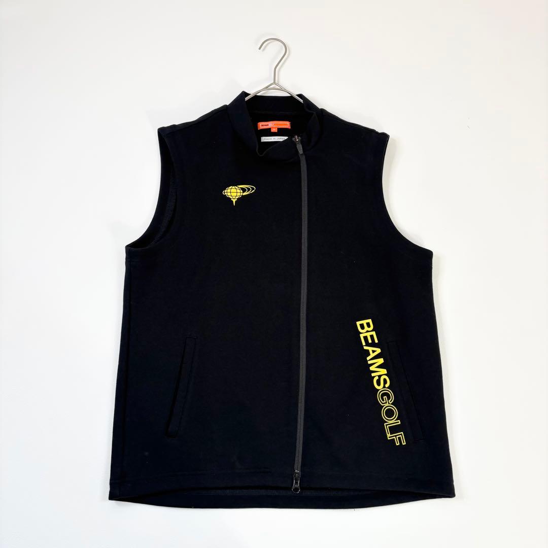 958 美品✨ビームスゴルフ メンズ ベスト ダブルジップ ブラック