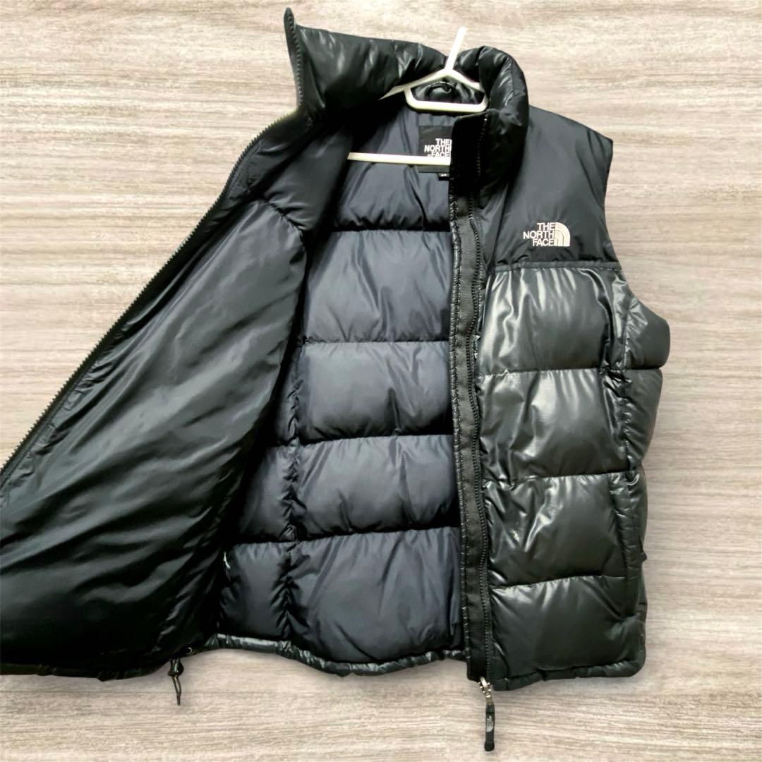 美品 ノースフェイス ダウンベスト 黒 XL(日本Mサイズ相当) 700