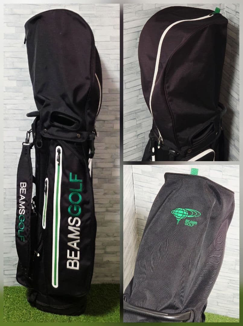 ビームス ゴルフ BEAMS GOLF スタンド式 キャディバッグ ブラック