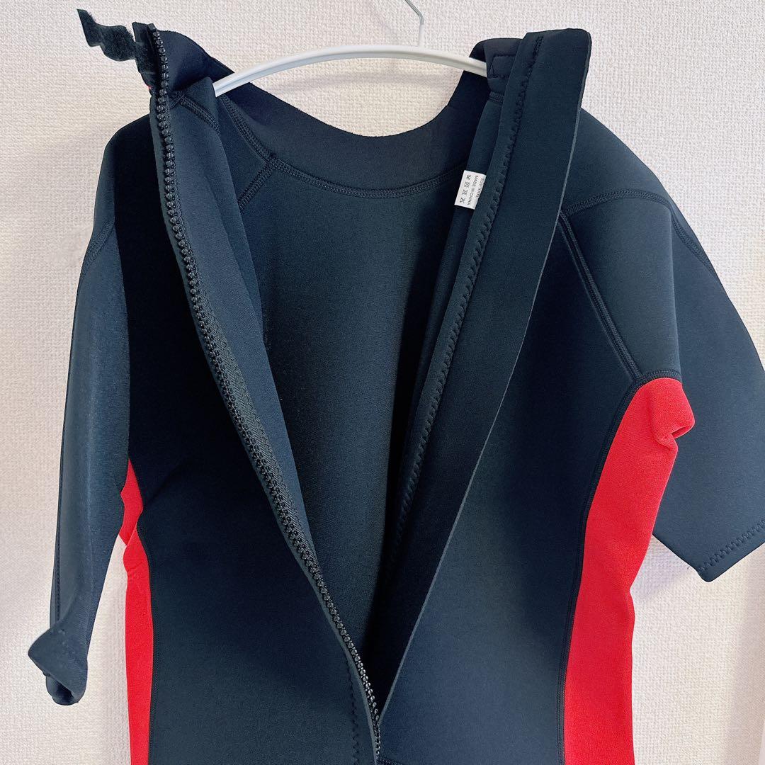 ウェットスーツ　ショート スプリング　3XL 黒×赤　半袖　FLEXEL