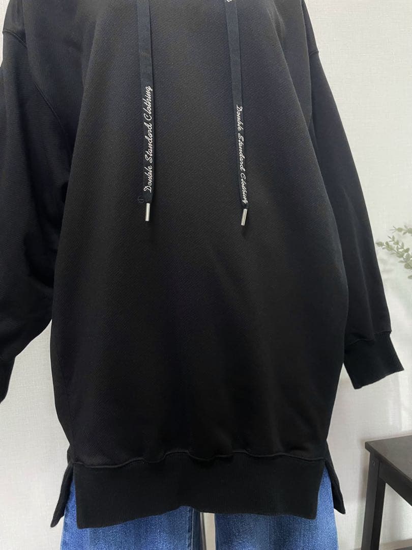DOUBLE STANDARD CLOTHING ロゴキャノンループパーカー黒