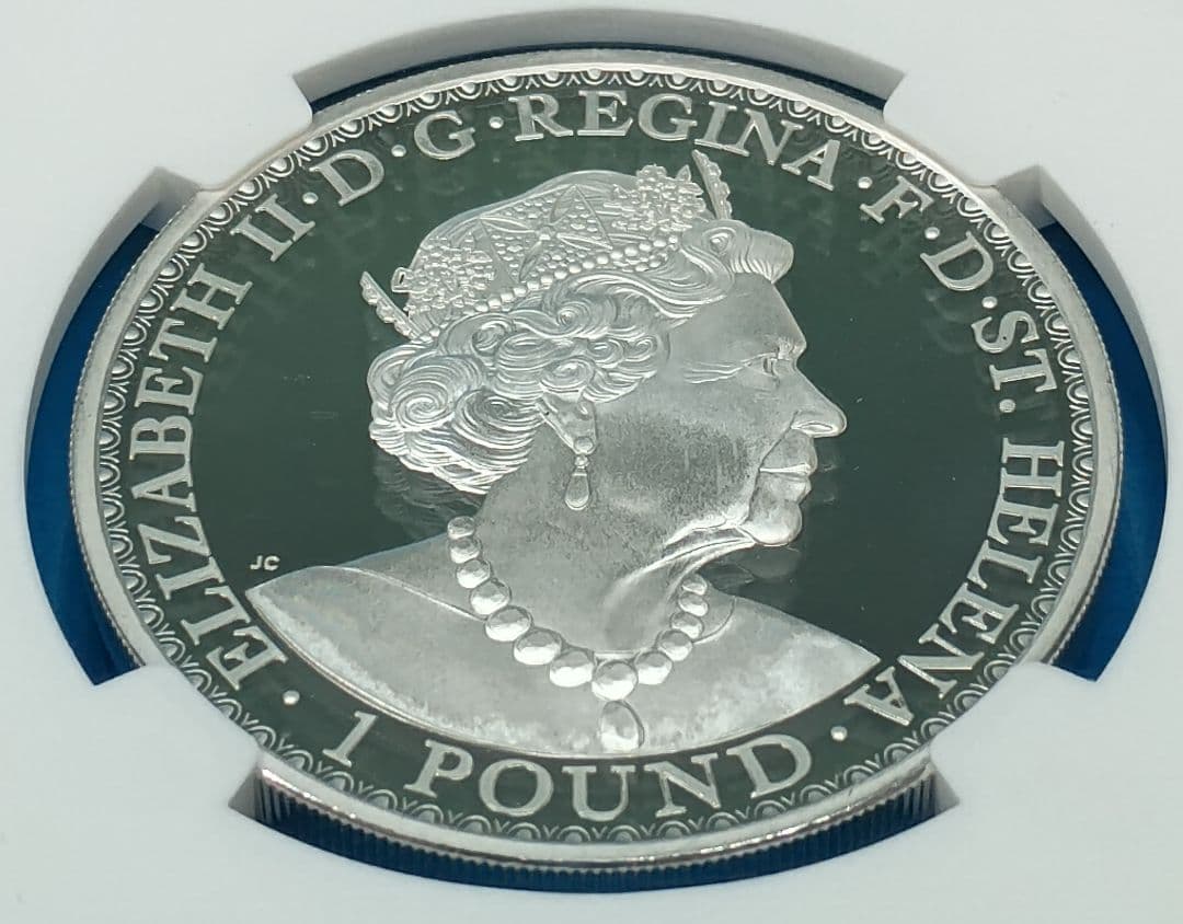 2020 セントヘレナ ウナとライオン £1 銀貨 NGC PF70UCFR