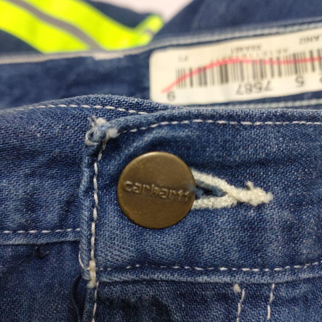 【希少】Carhartt 32x32 ワークデニムパンツメキシコ製ストレッチ濃紺