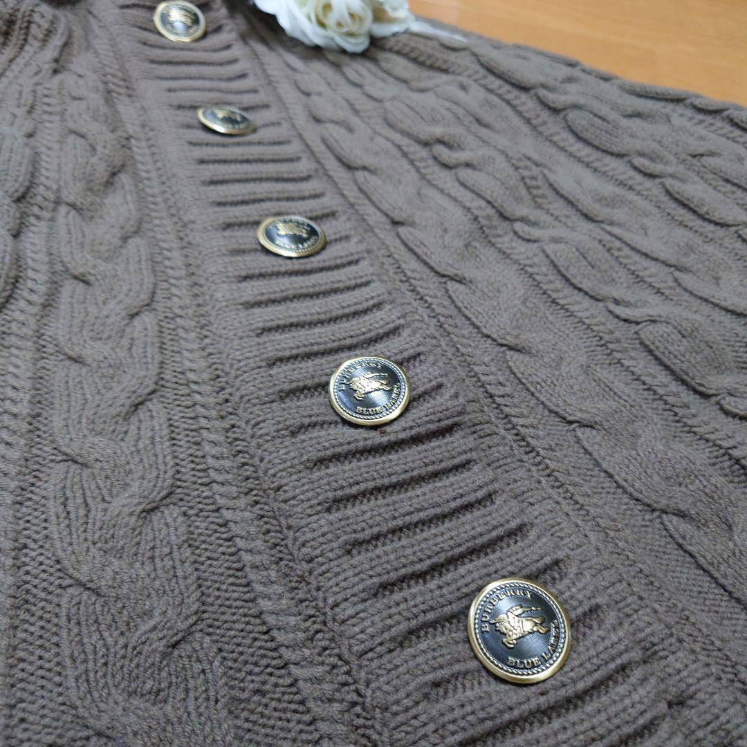 ✨BURBERRYBLUELABEL✨ニット✨ポンチョ✨フード付き✨３８