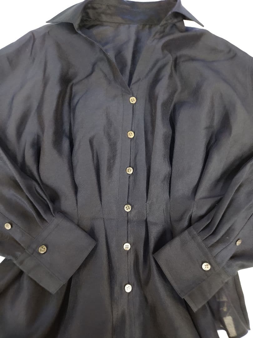 【新古品】NOLLEY'Sウォッシャブルシアースキッパータックブラウス