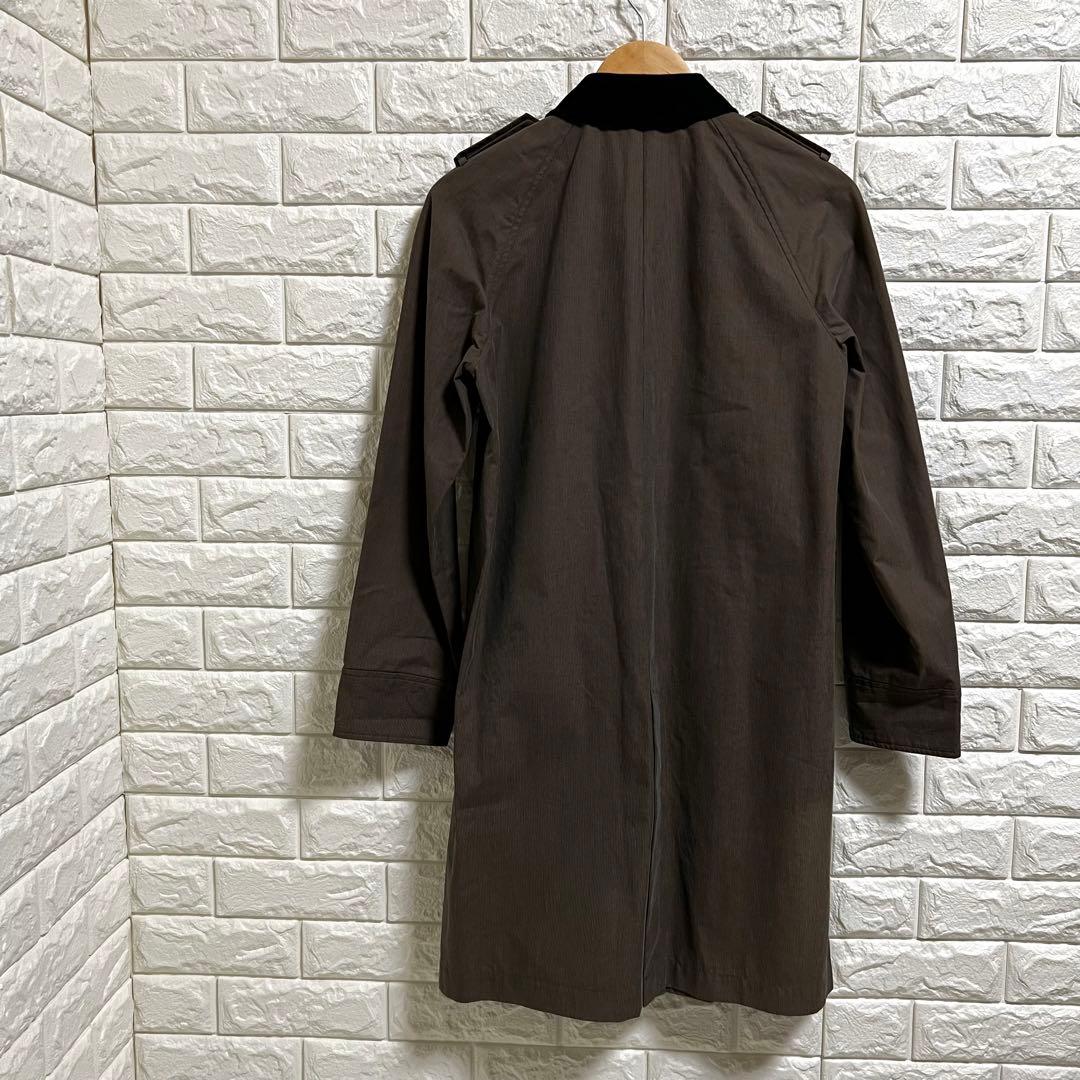 良品✨ラルフローレン ステンカラーコート ラグラン 襟コーデュロイ 肩章 9号