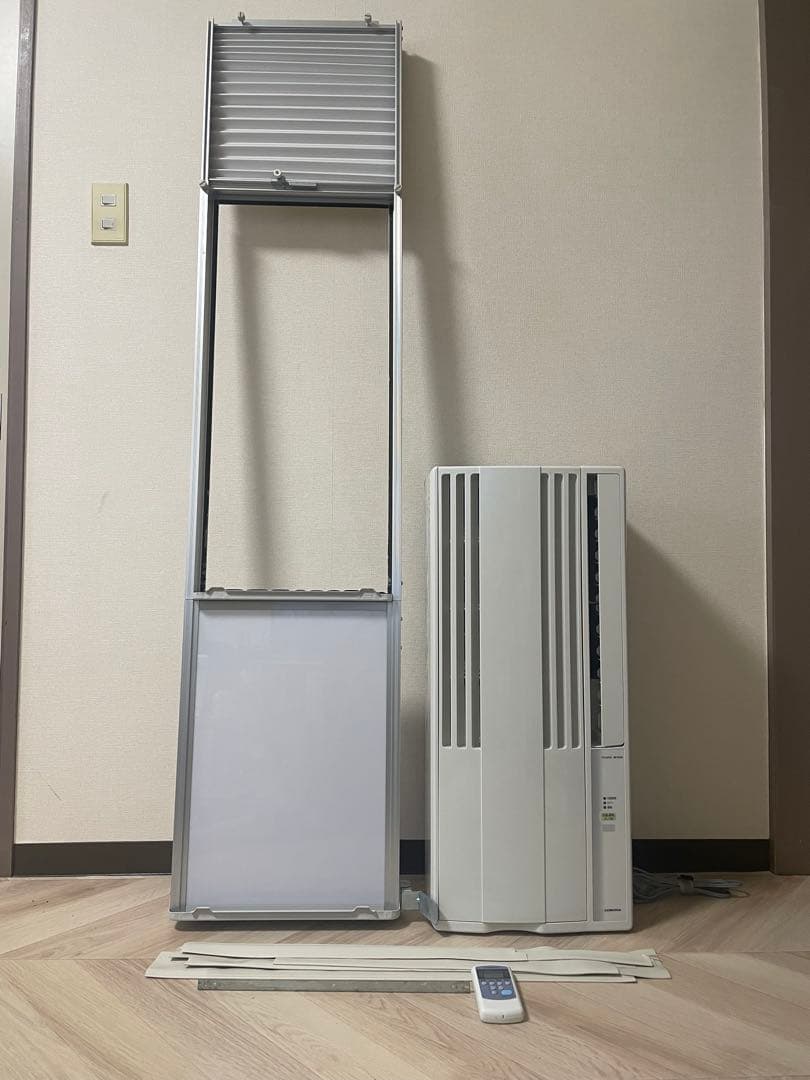 コロナ ルームエアコン テラス窓用取り付け枠付き