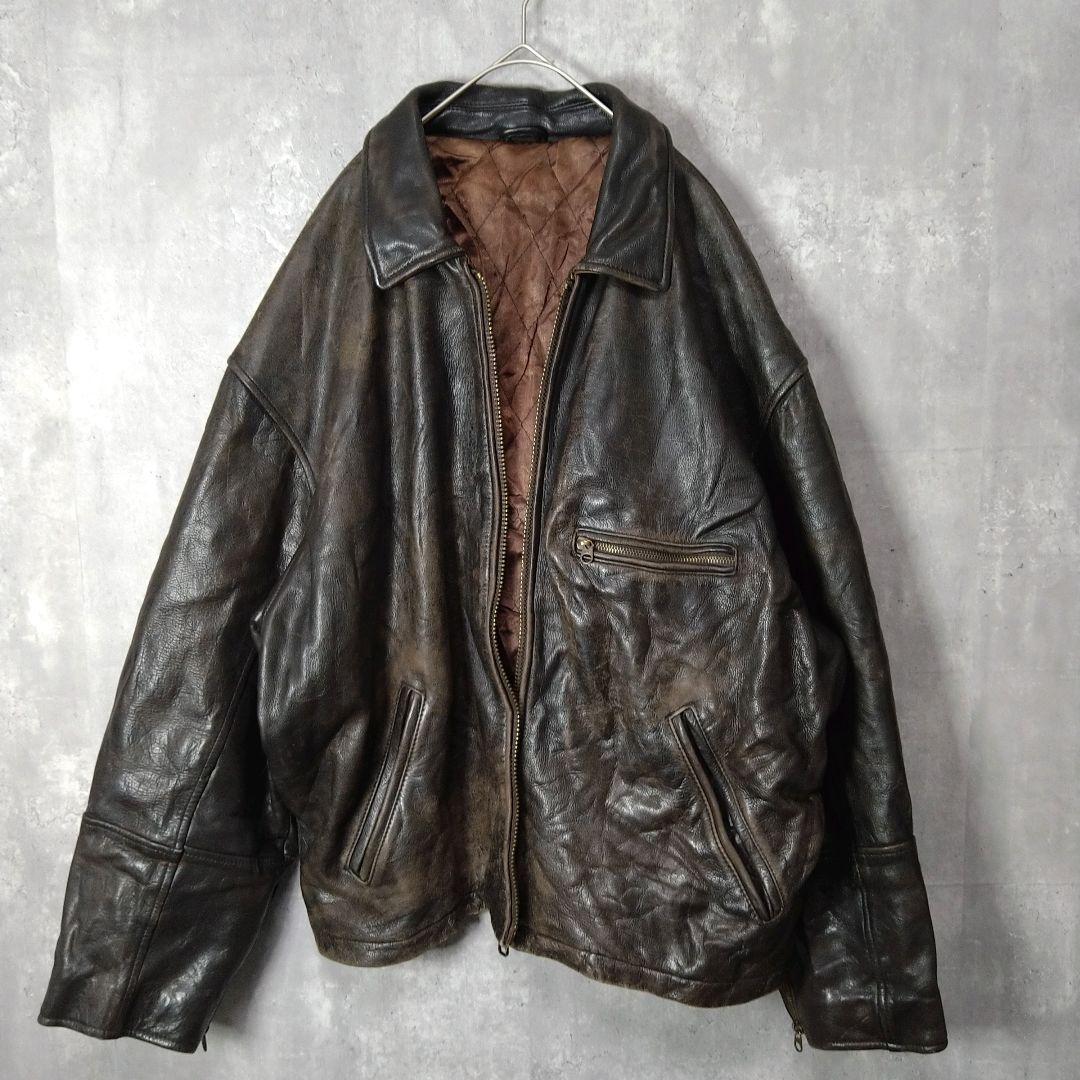 【着画アリ】80s 90s 本革 A-2 XLサイズ レザージャケット