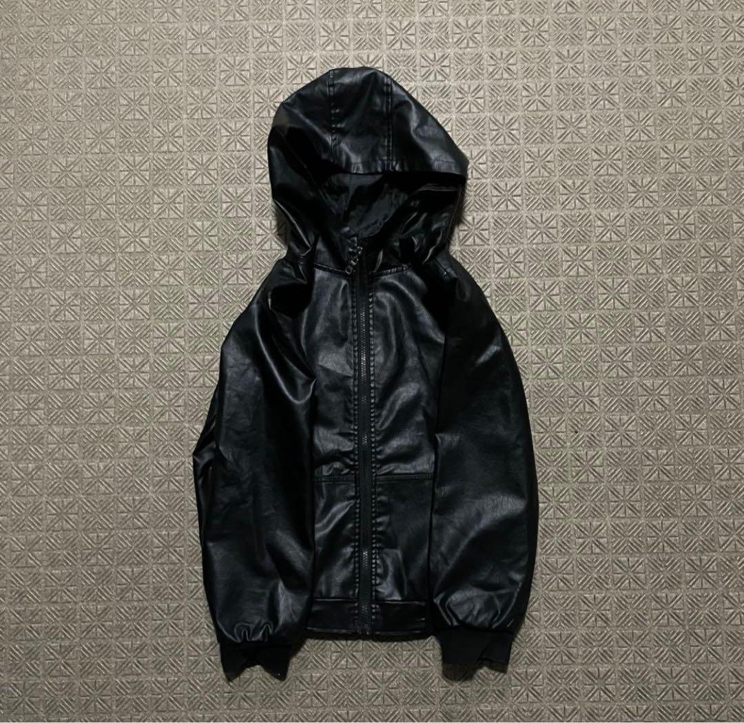 ジャケット・アウター opium darkwear black coating zip jacket