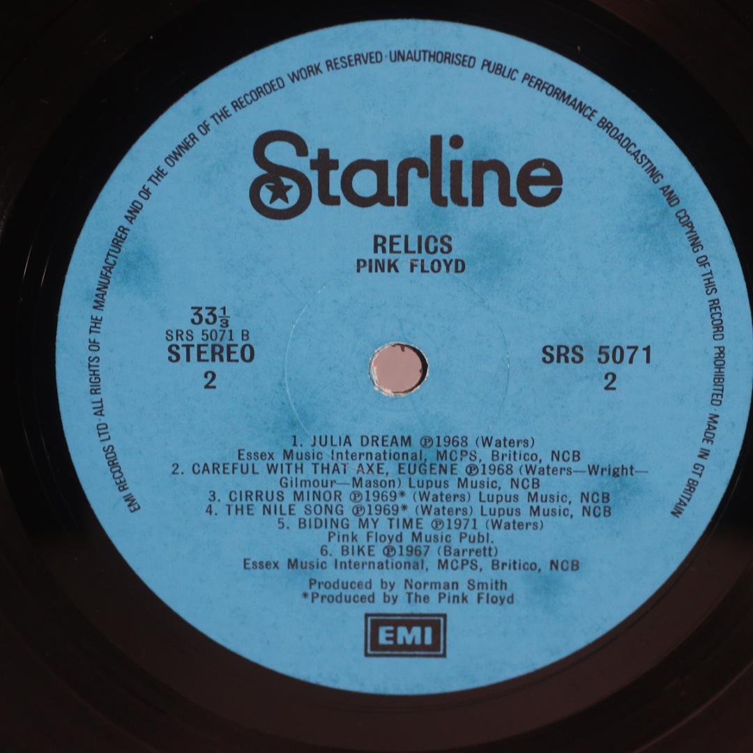 英LP Pink Floyd Relics 初期プレス Starlineラベル
