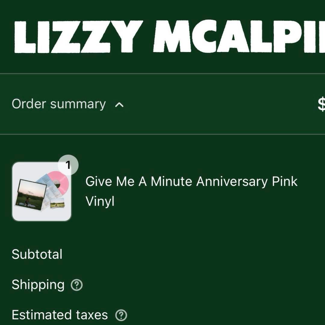 Lizzy McAlpine pink vinyl レコード
