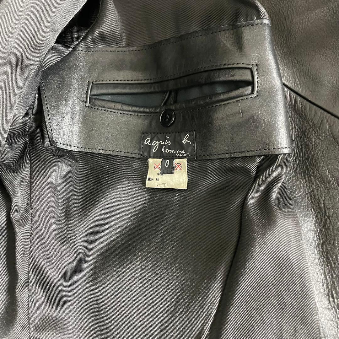 Agnes b. HOMME 90s Leather Jacket 3/22終了