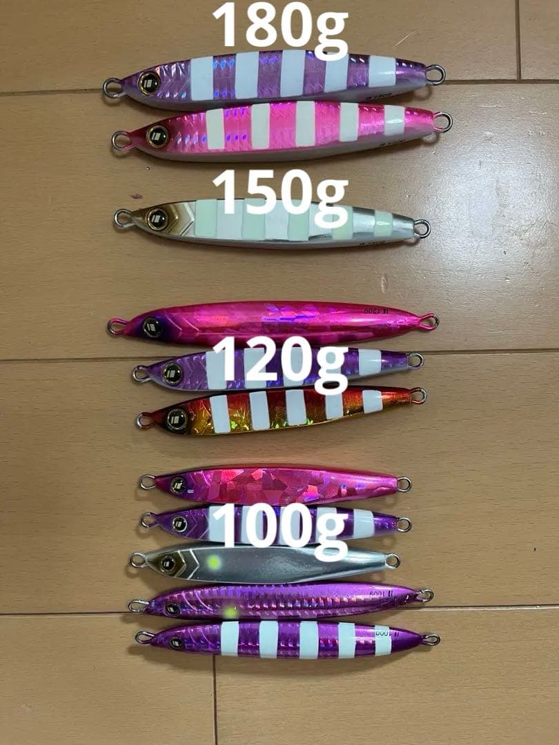 タチウオメタルジグ　メジャークラフト100 120 150 180g まとめ売り