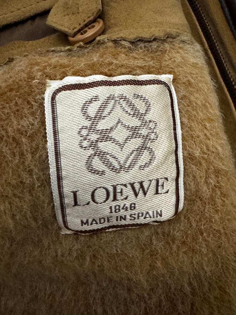 【訳あり】LOEWE ロエベ レザージャケット スエード ボア サイズ52