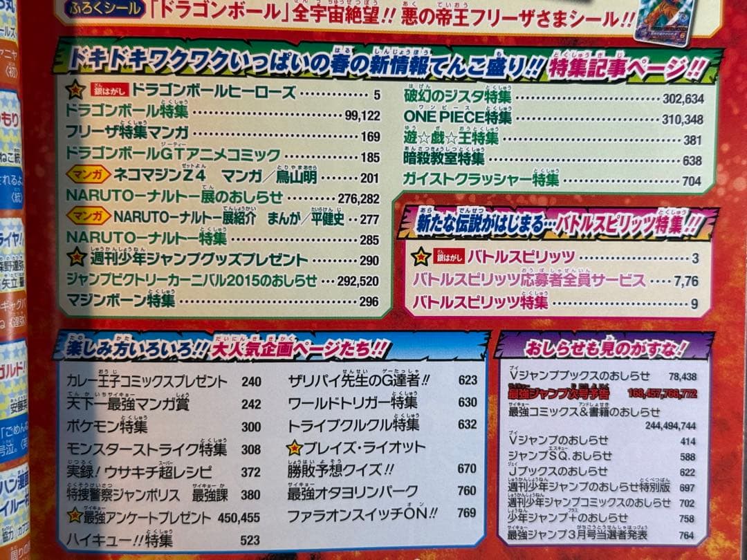 【付録完備・美品】最強ジャンプ 2015年5月号 ドラゴンボール/バトスピ
