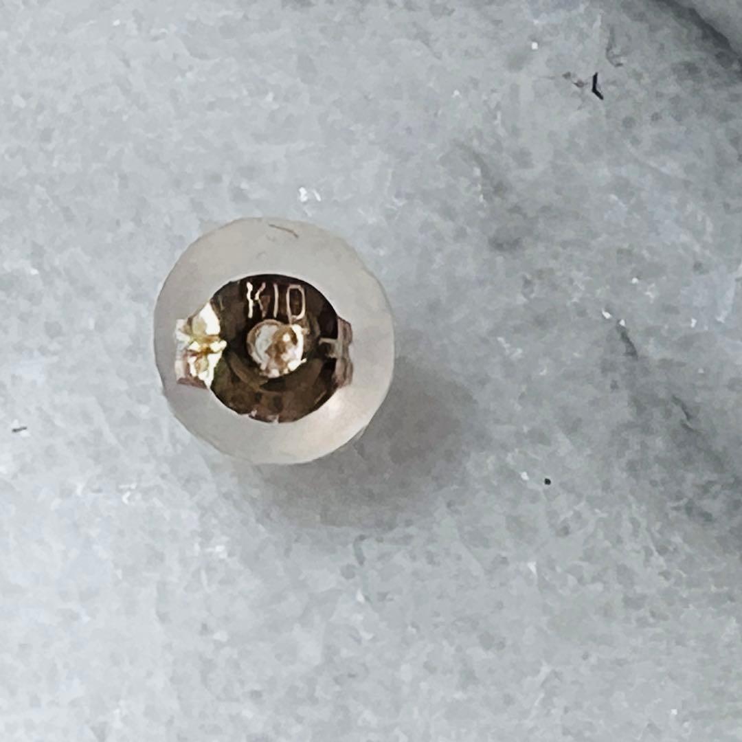 美品 セイレーンアズーロ コローレ K10YG×ピンクオパールピアス(片耳用)