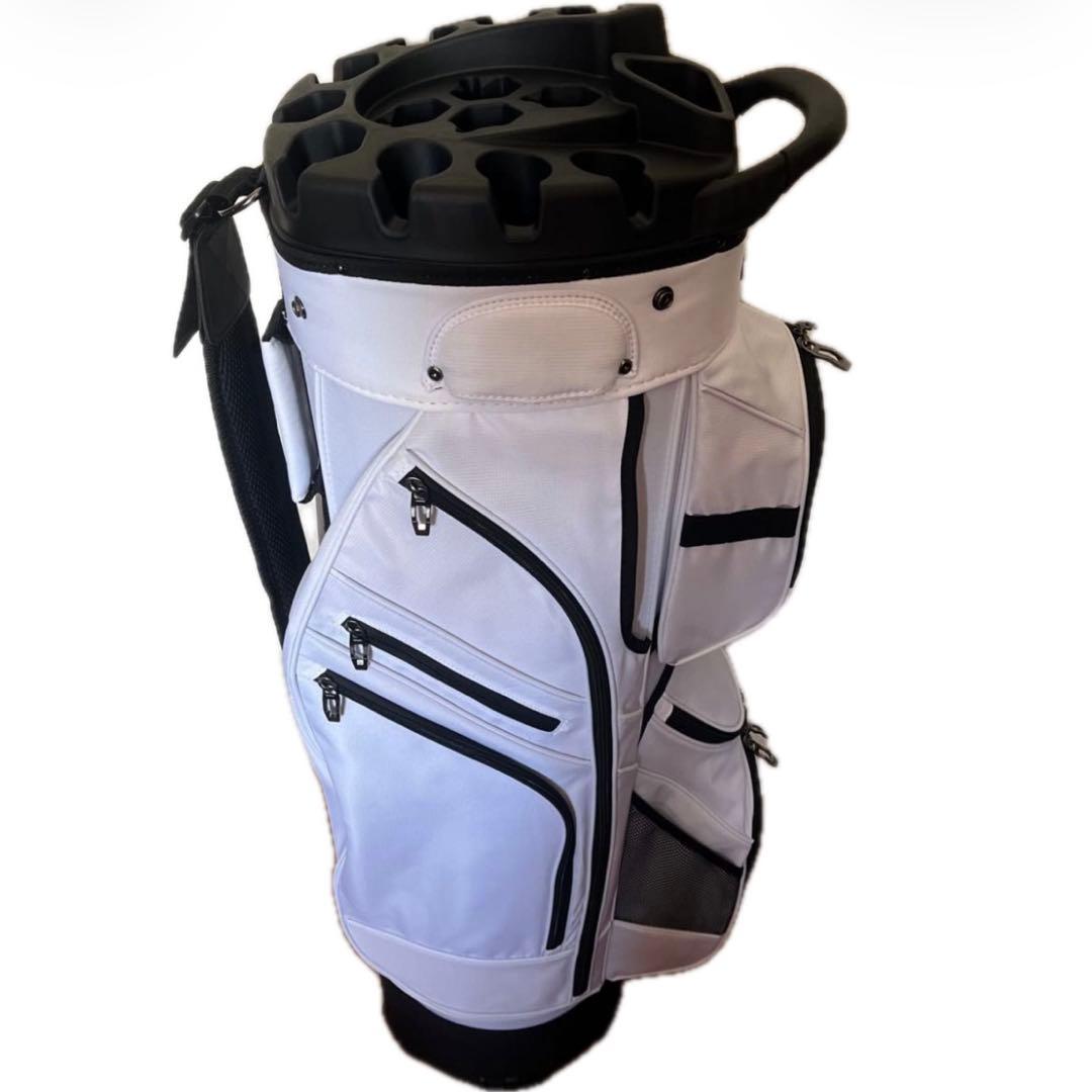 LIVSINGOLF 14分割 キャディバッグ エルゴデザイン ホワイト