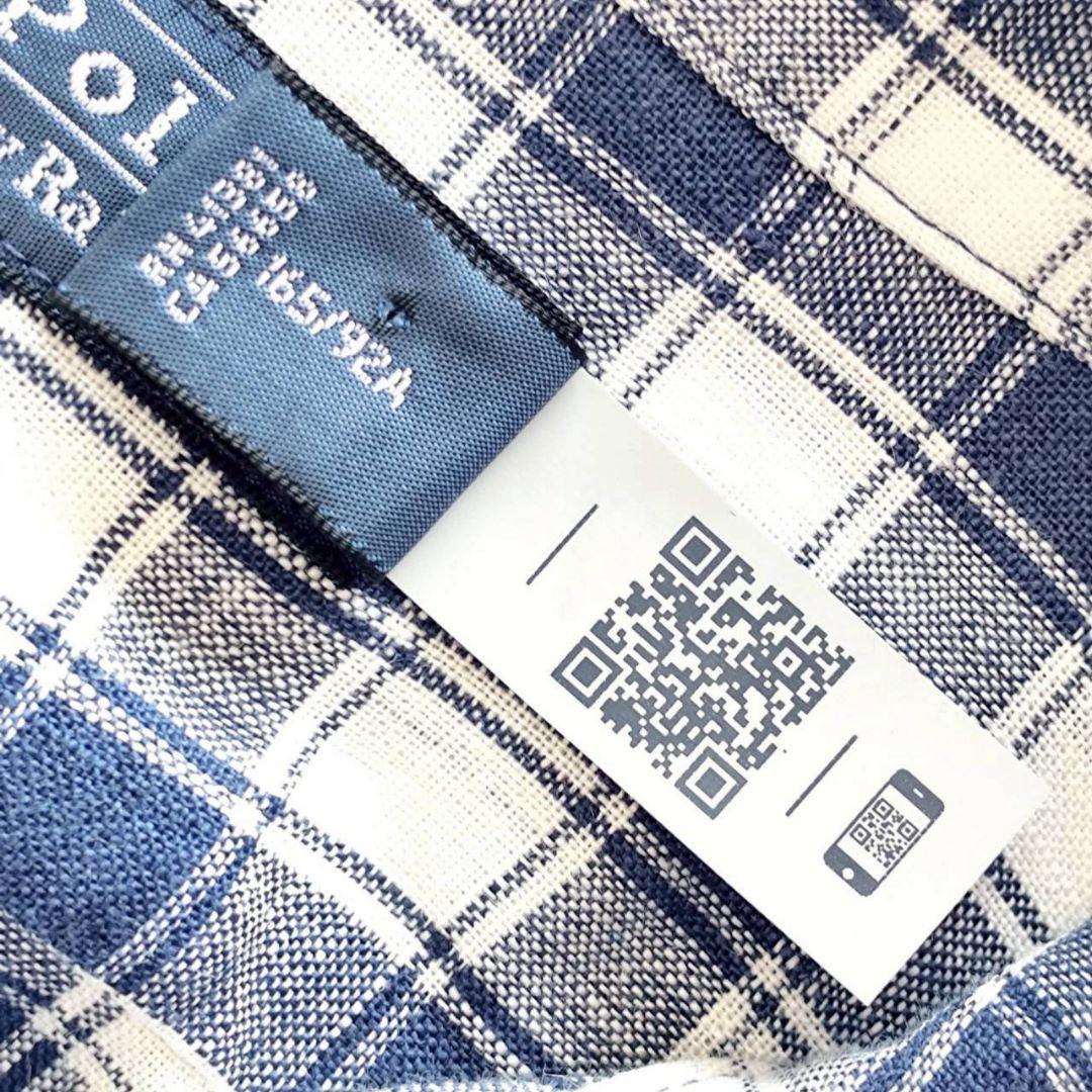 POLO by RALPH LAUREN チェック リネン ロング ワンピース