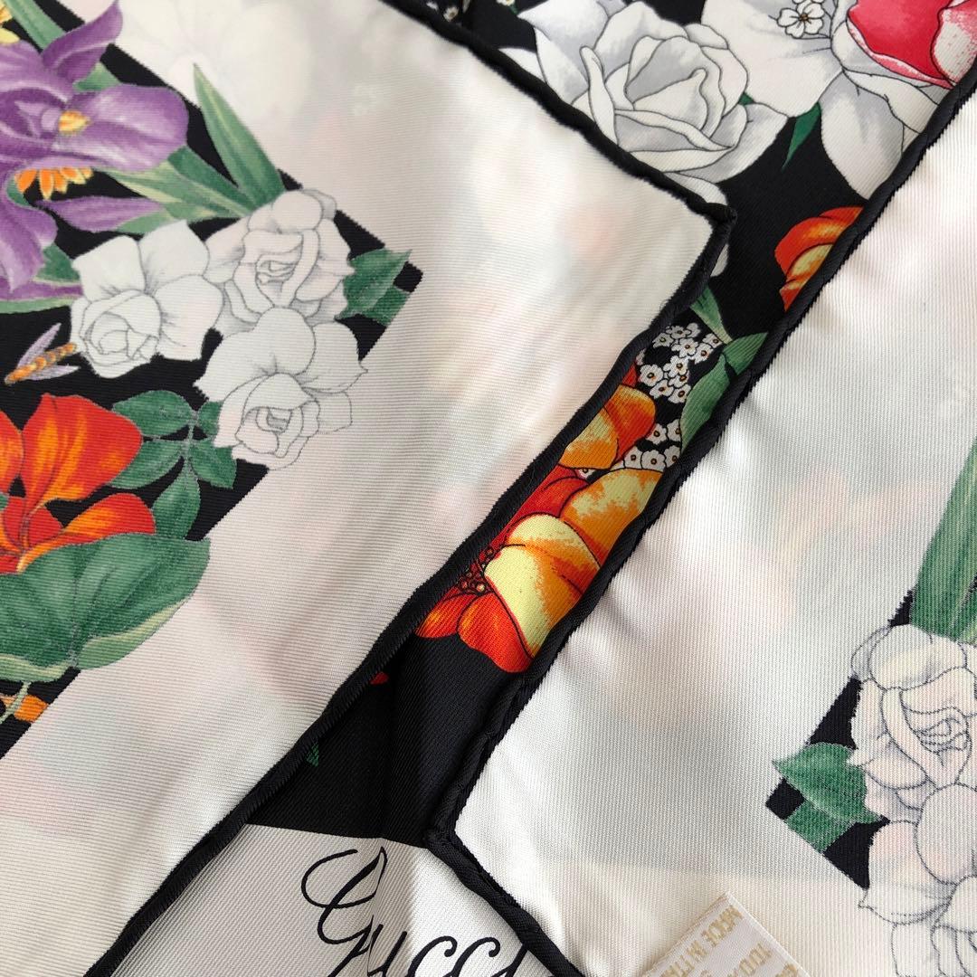 gucci シルク　スカーフ　グッチ　イタリア製　SILK オールド　ビンテージ