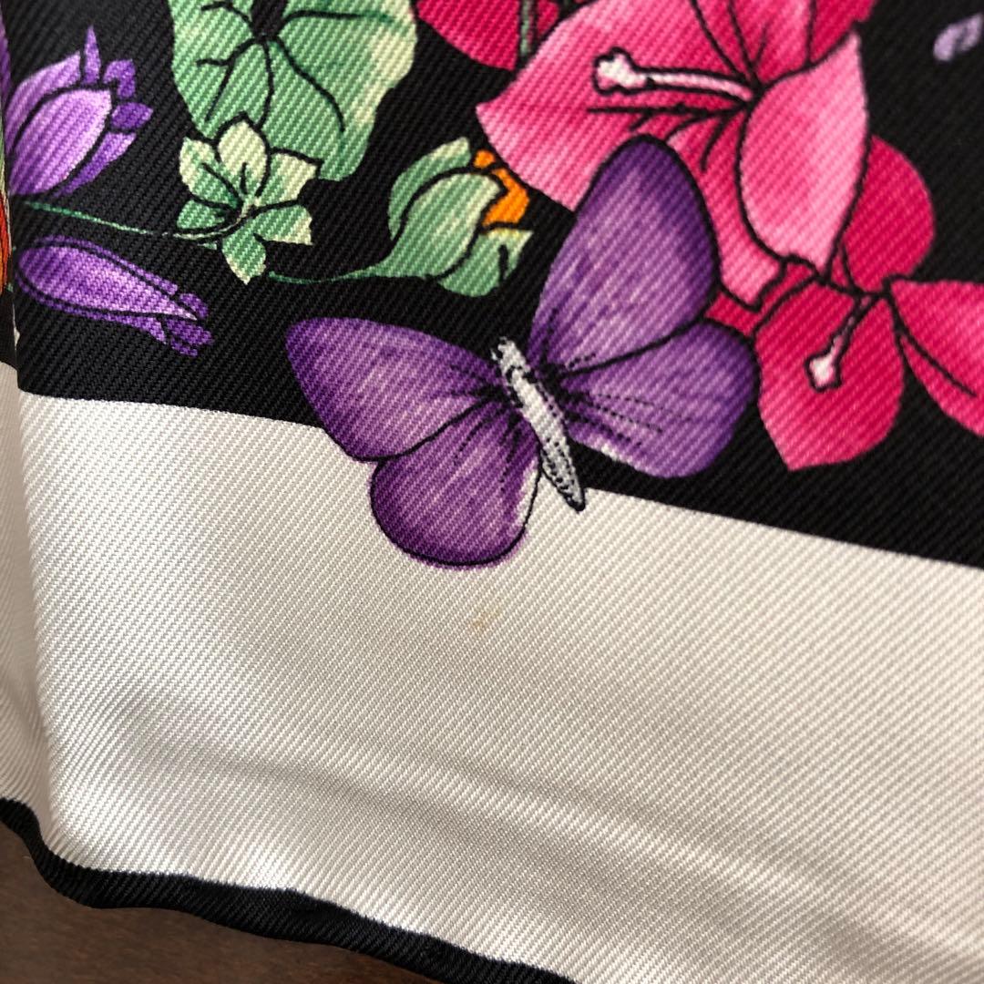 gucci シルク　スカーフ　グッチ　イタリア製　SILK オールド　ビンテージ