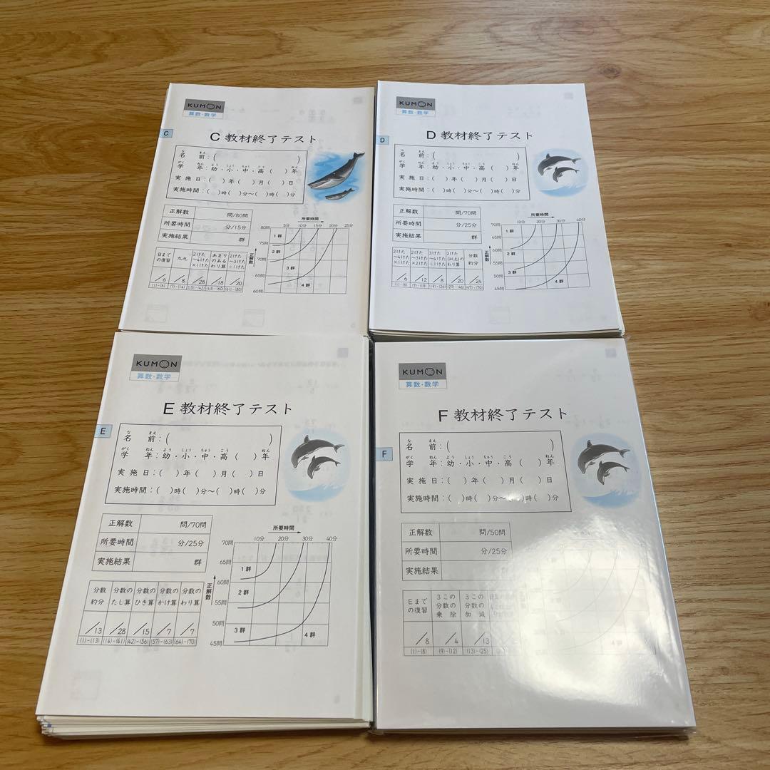 くもん算数　C D E F 800枚