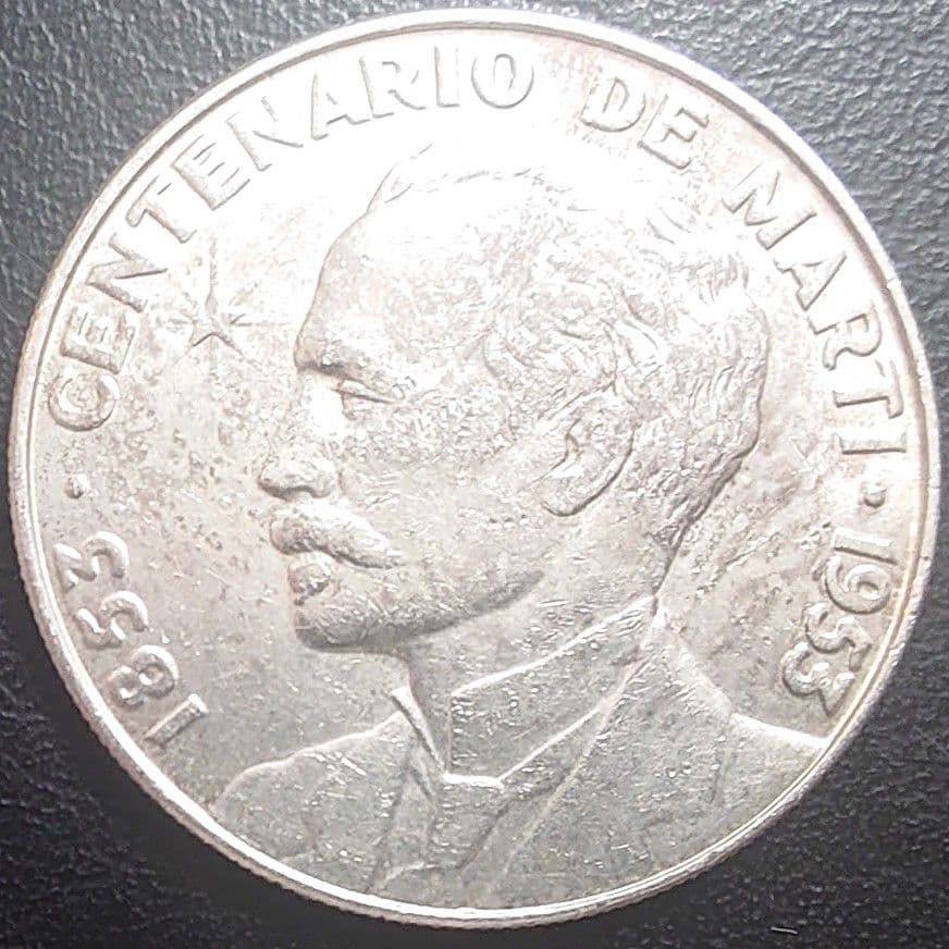 1953年 キューバ銀貨 1ペソ ホセ・マルティ生誕100周年記念銀貨SV900