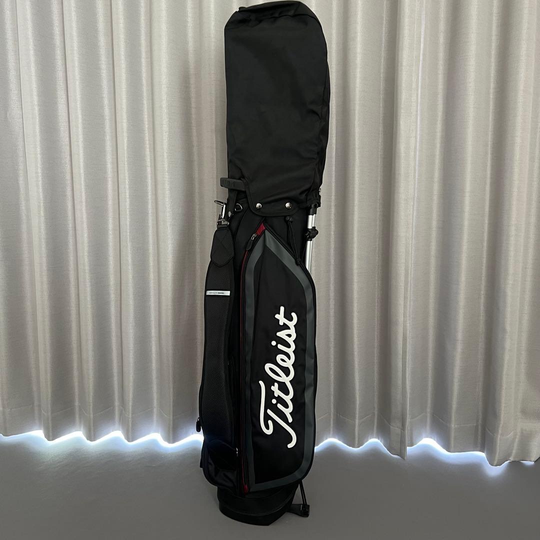 Titleist タイトリスト　キャディバッグ ゴルフ　スタンド　自立　黒　赤