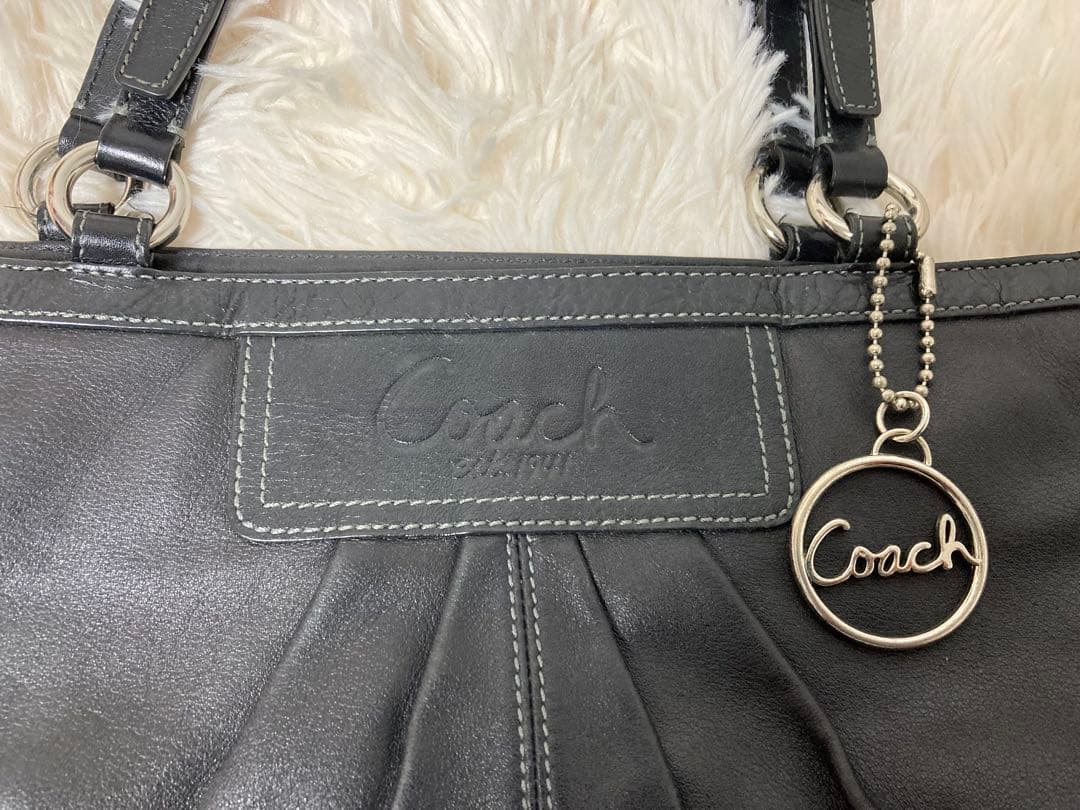 ☺︎様　Coach ブラックレザー トートバッグ