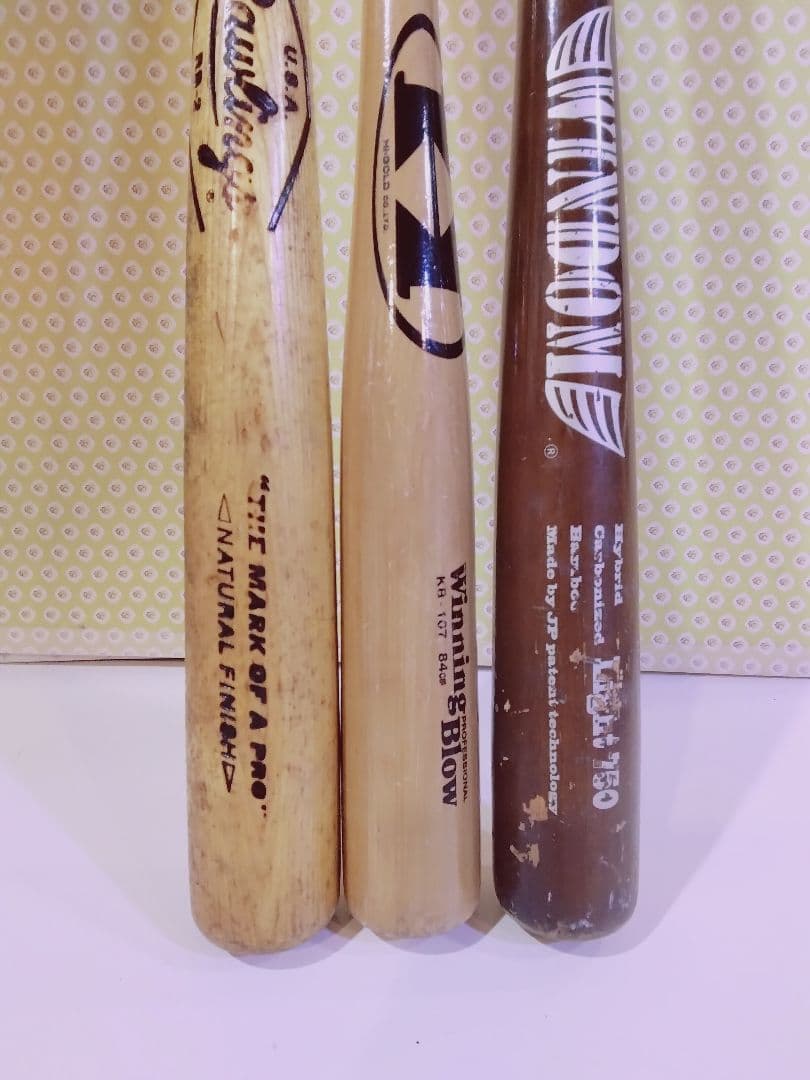木製野球バット 3本セット Rawlings帆か