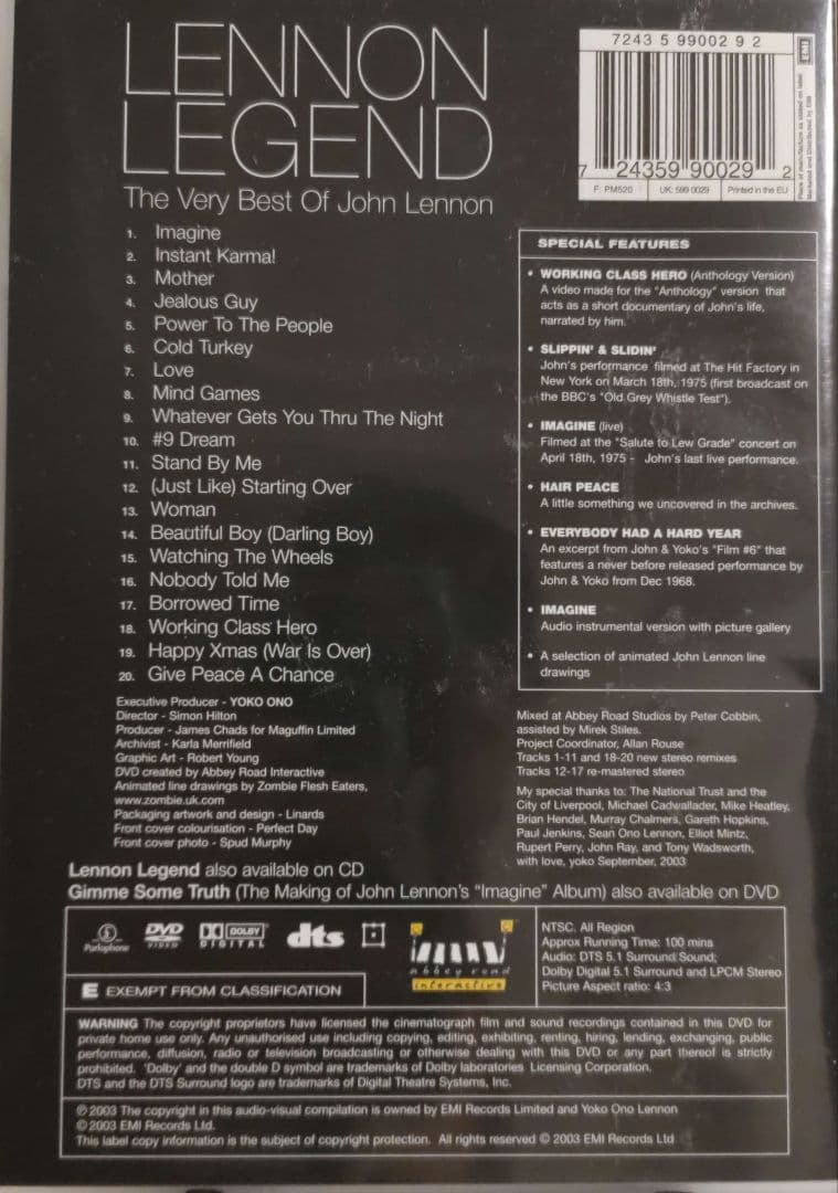 ☕【未開封・アナログU.K盤】LENNON LEGEND Jhon Lennon