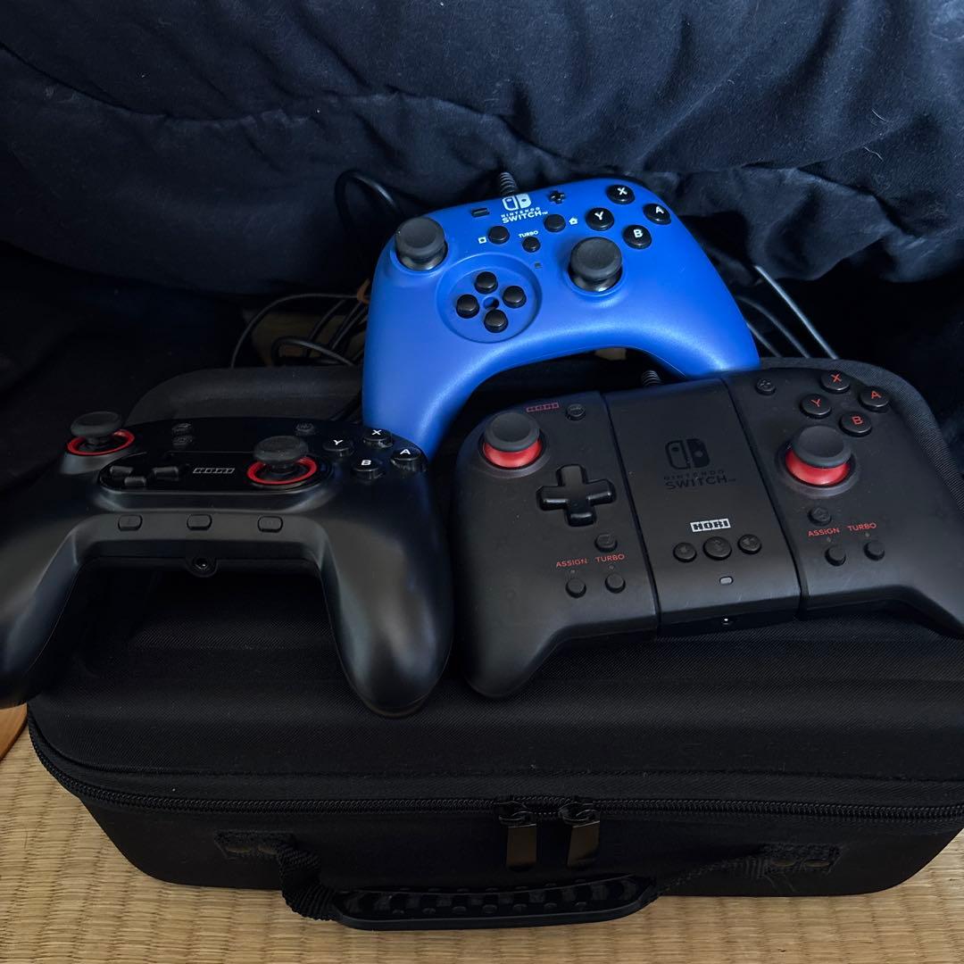 Nintendo Switch 本体 ブラック初期型　ホリパット3個セット