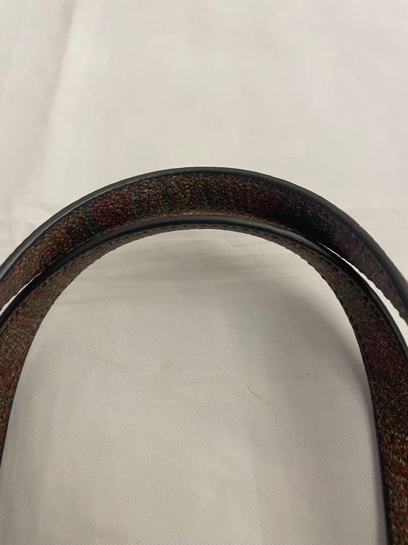 ❷美品 ETRO エトロ 2way バッグ ペイズリー柄トリムレザー