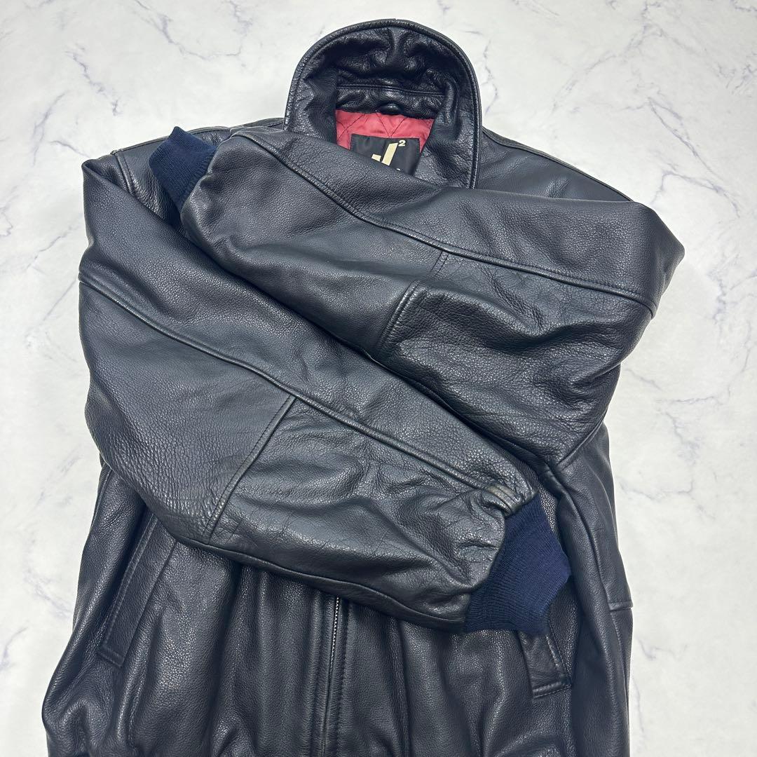 希少【Mr.JUNCO】背面イーグル型押し 牛革 オールレザー ジャケット L