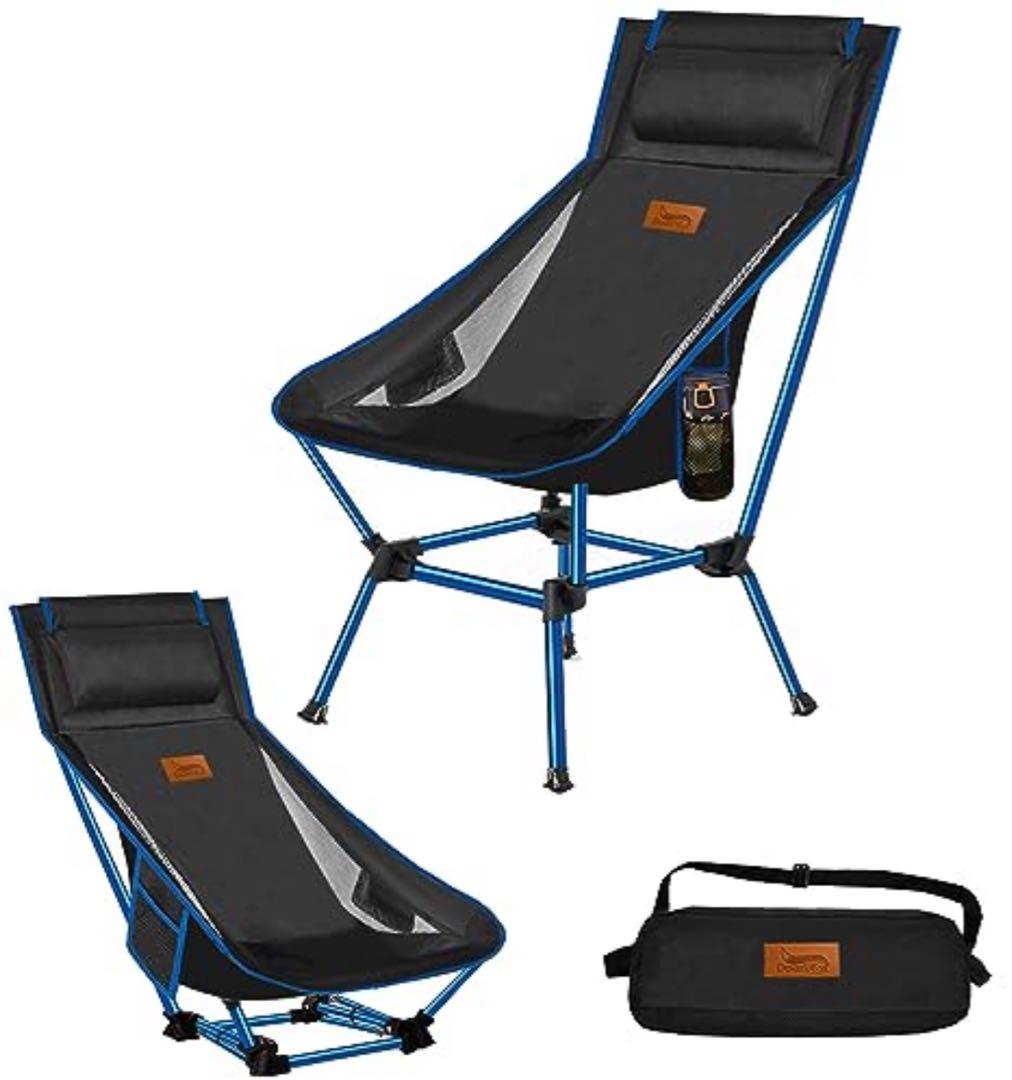 アウトドアチェア2WAY キャンプ椅子 ローチェア ハイバック