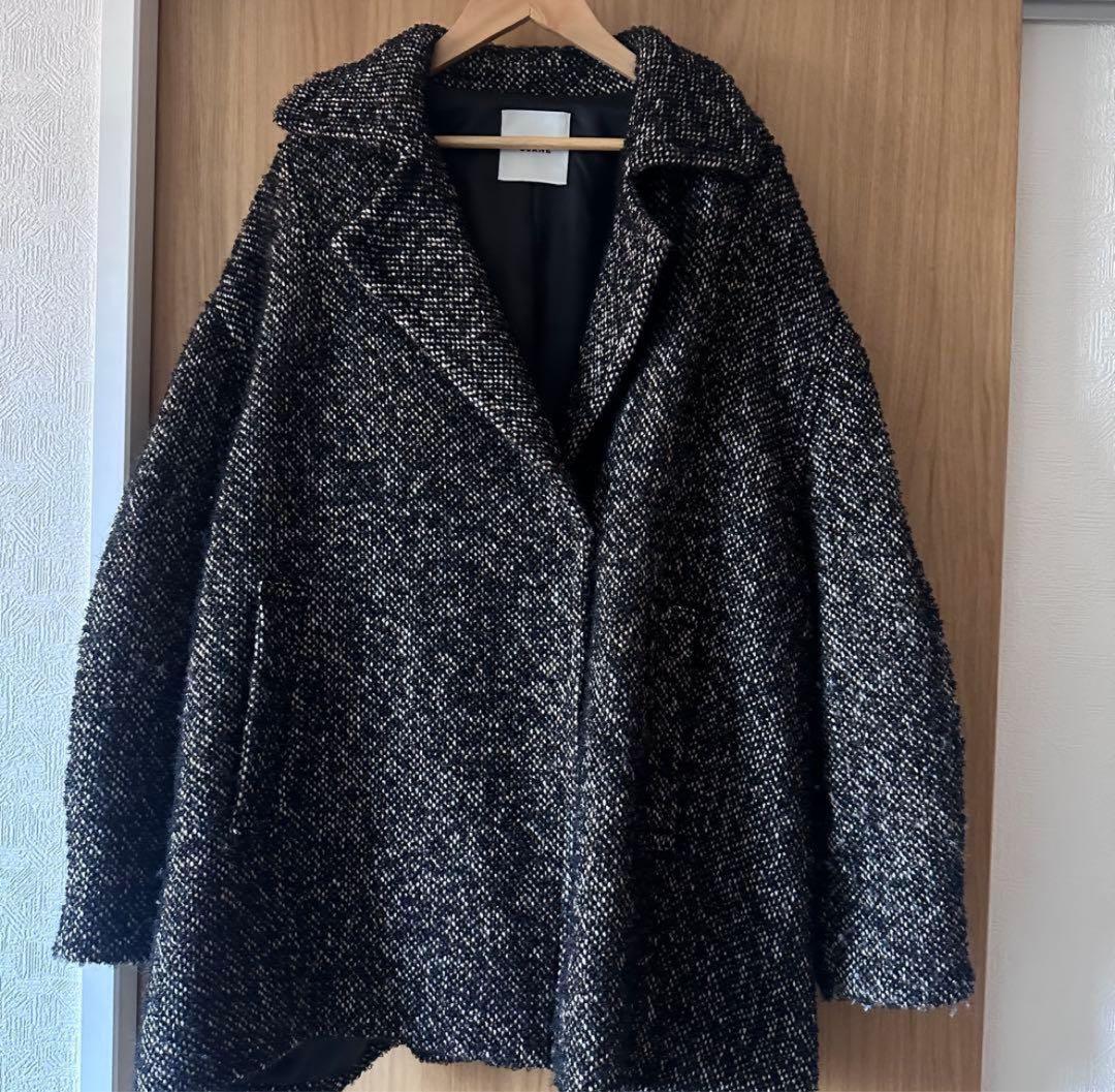 K*.様 CLANE MIX LOOP TWEED BOX COAT クラネ　コ
